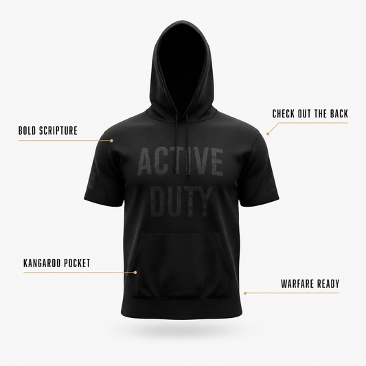 ACTIVE DUTY Short Sleeve Hoodie — Black Ops Edition (Unisex)