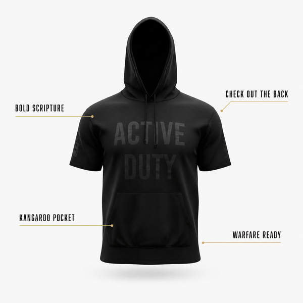 ACTIVE DUTY Short Sleeve Hoodie — Black Ops Edition (Unisex)