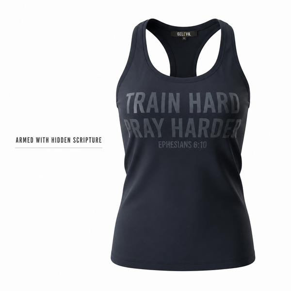 TRAIN HARD PRAY HARDER Singlet — Black Ops Edition (Women’s)
