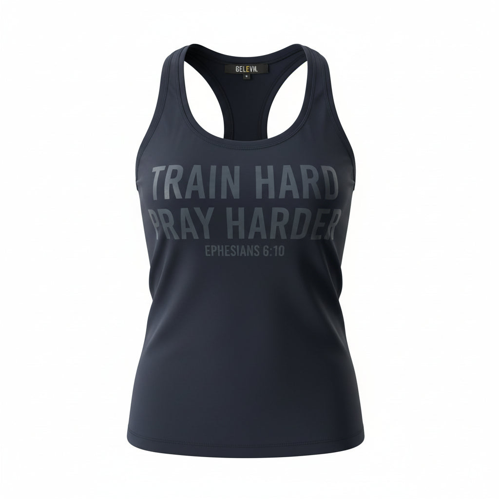 TRAIN HARD PRAY HARDER Singlet — Black Ops Edition (Women’s)