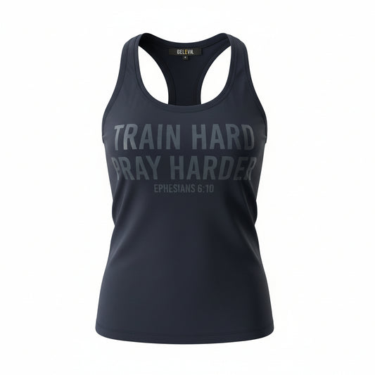 TRAIN HARD PRAY HARDER Singlet — Black Ops Edition (Women’s)